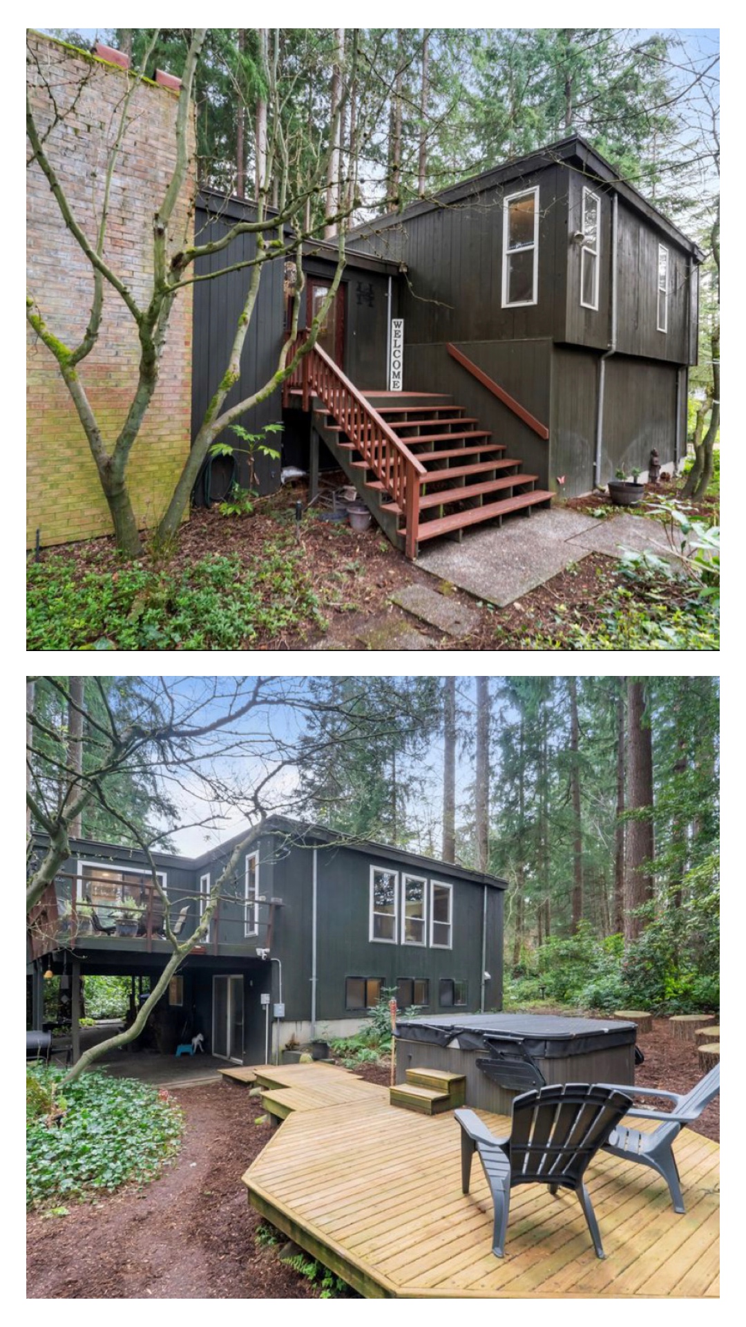 Forest cabin-style home sold