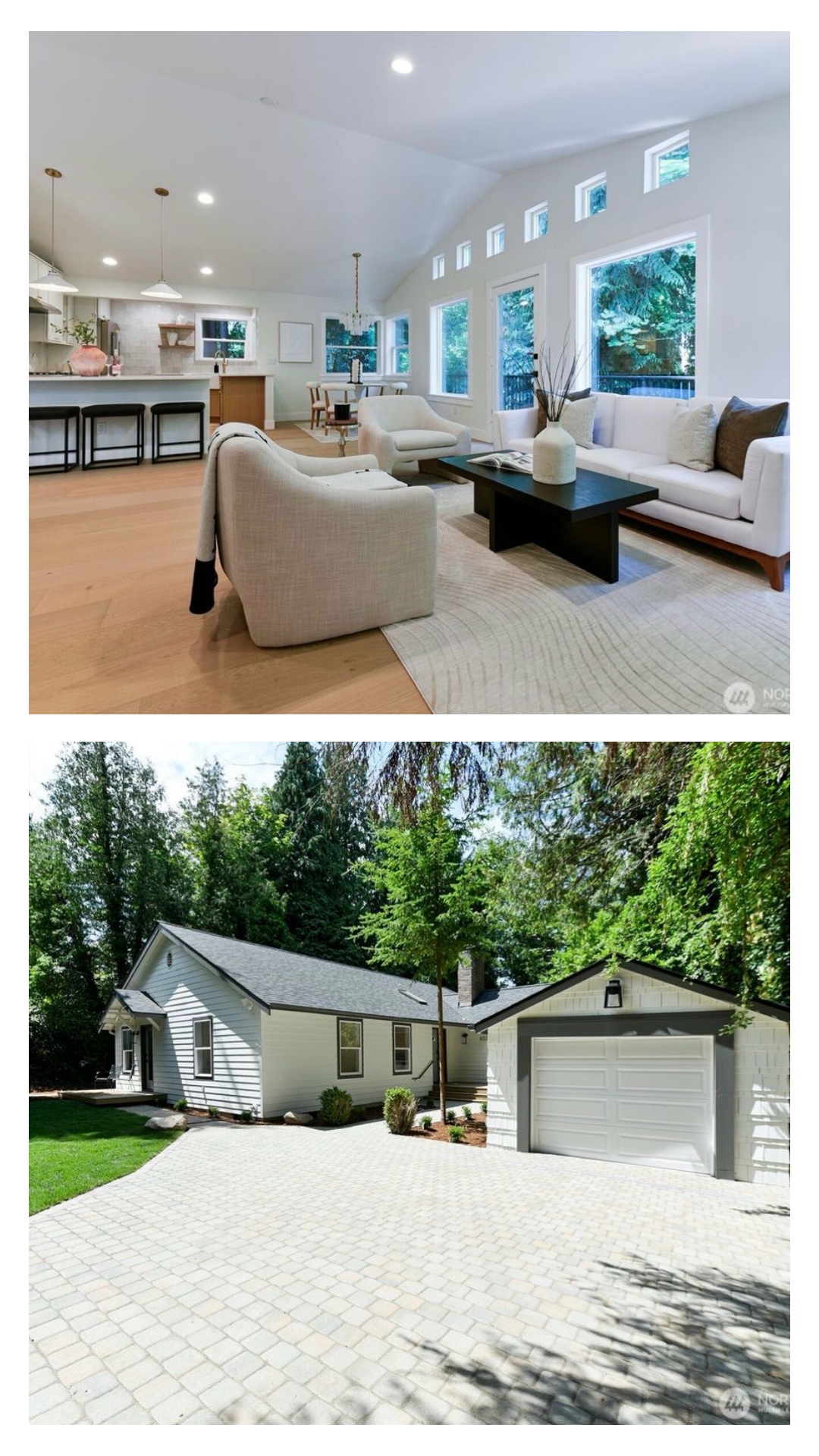 Updated rambler and open living room sold